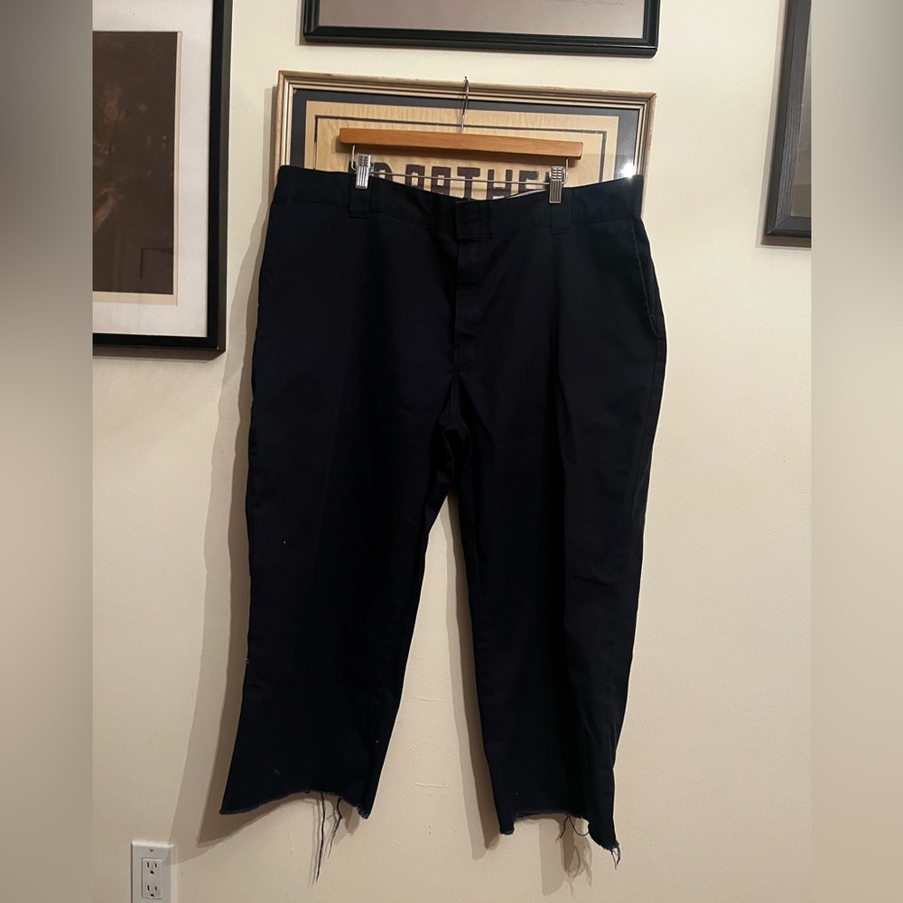 Chopped and Cropped Dickies Navy Blue Trouser Pants 44 Waist